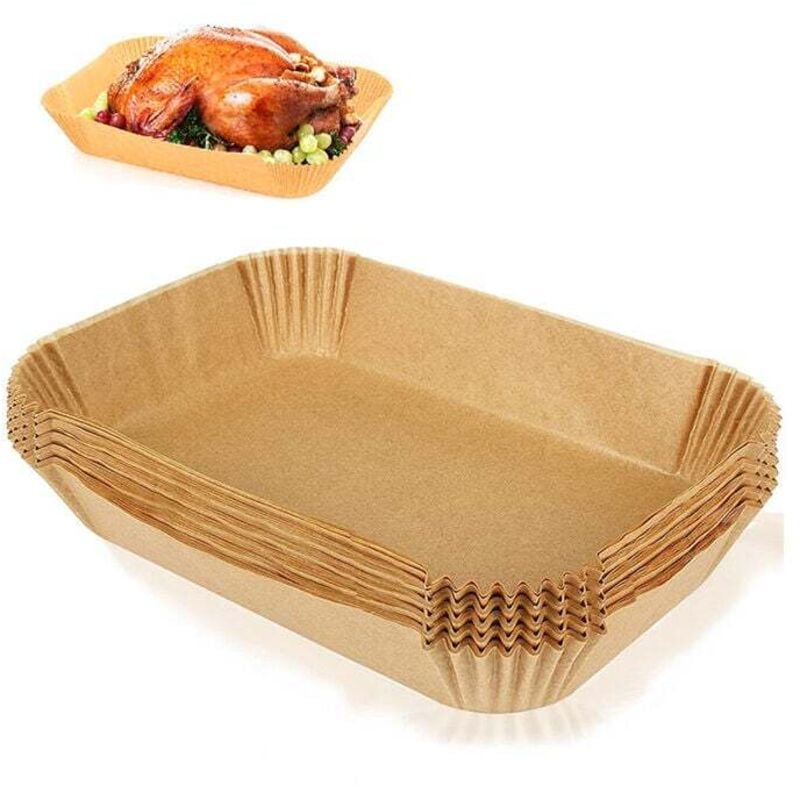 Papier Cuisson pour Air Fryer paquet de 100 pcs Rectangle 14x22 cm / 7 à 9,5L