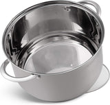 SET 12 PIECES 6 MARMITES INOX + 6 COUVERCLES VERRE/ EDENBERG