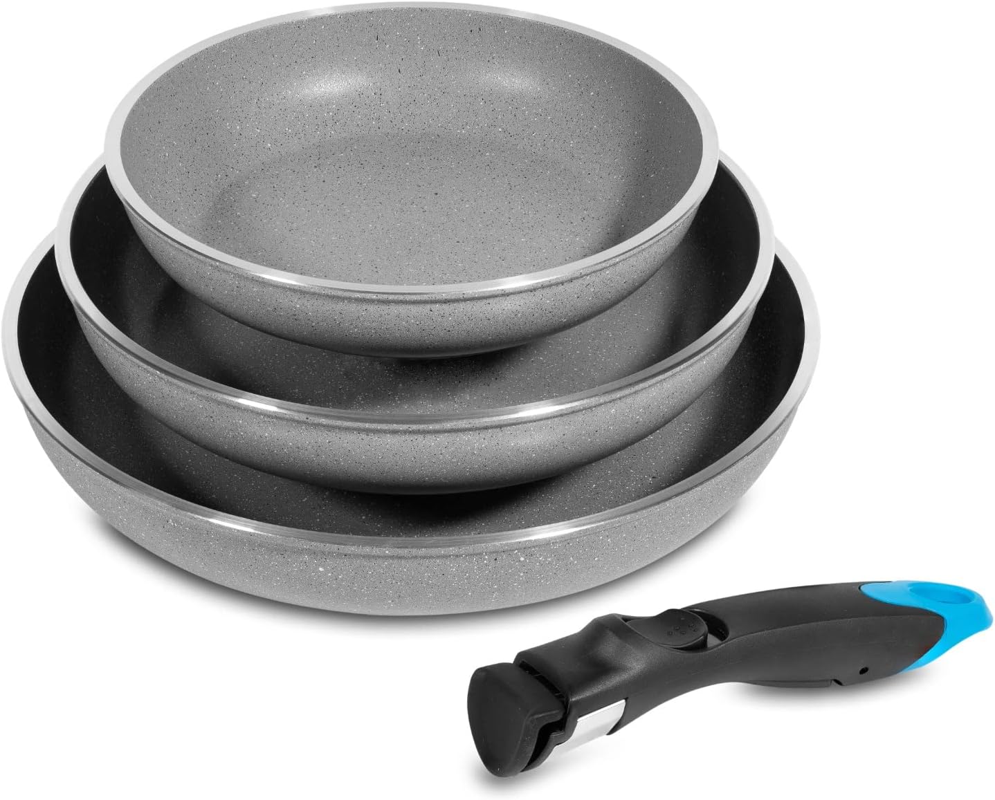 SET 2 POELES 24CM + 28CM + POIGNEE / BLAUPUNKT