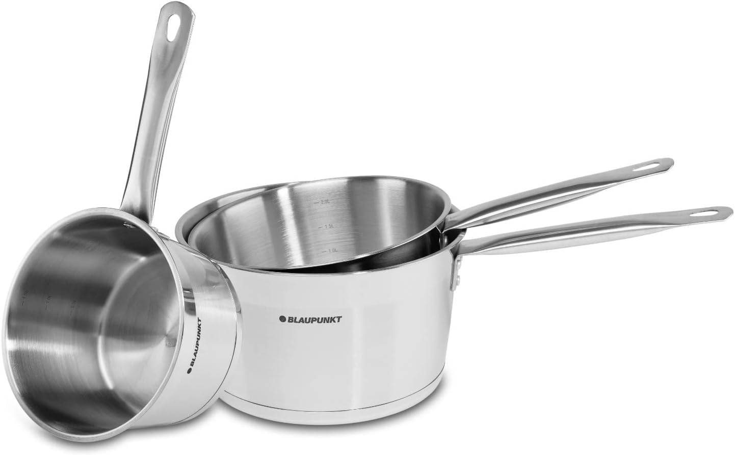 SET 3 CASSEROLES 16/18/20CM GRIS/ BLAUPUNKT