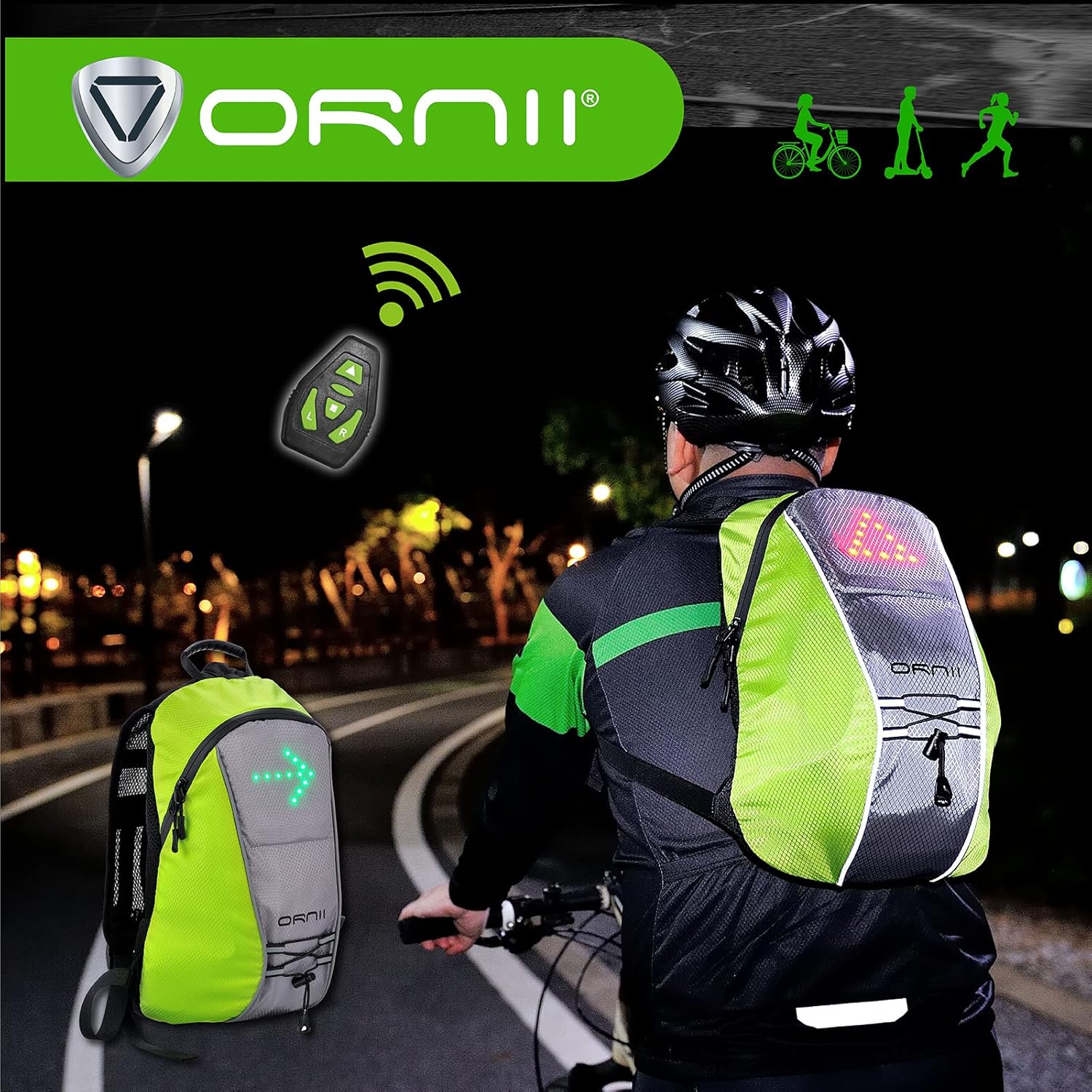 Sac à dos LED avec télécommande  / ORNII